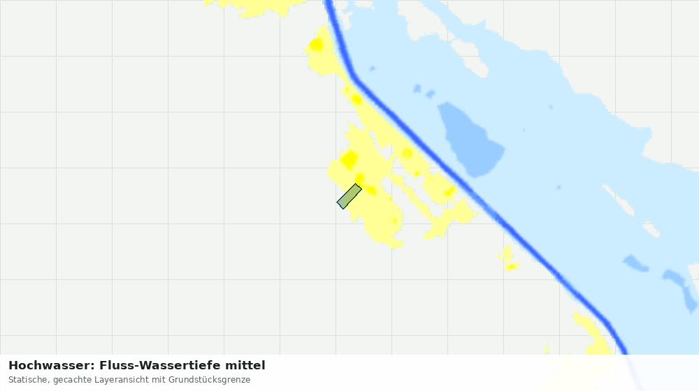 Statische Kartenansicht: Hochwasser: Fluss-Wassertiefe mittel