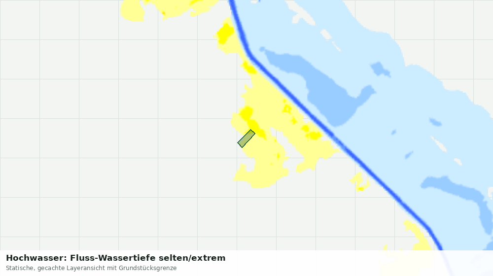 Statische Kartenansicht: Hochwasser: Fluss-Wassertiefe selten/extrem