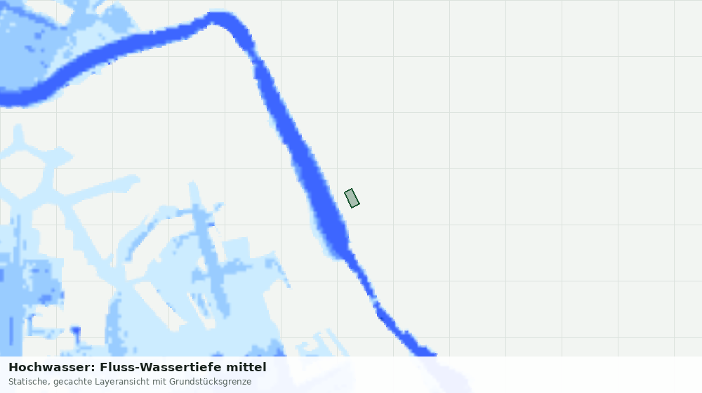 Statische Kartenansicht: Hochwasser: Fluss-Wassertiefe mittel