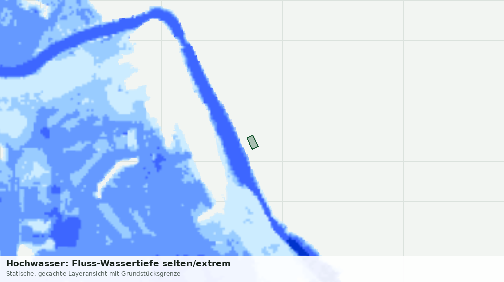 Statische Kartenansicht: Hochwasser: Fluss-Wassertiefe selten/extrem
