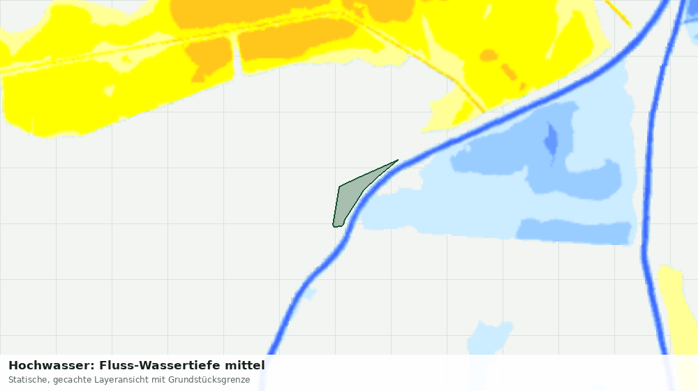Statische Kartenansicht: Hochwasser: Fluss-Wassertiefe mittel