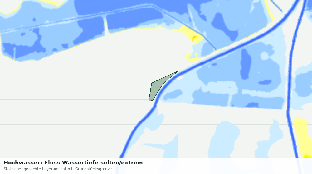 Statische Kartenansicht: Hochwasser: Fluss-Wassertiefe selten/extrem