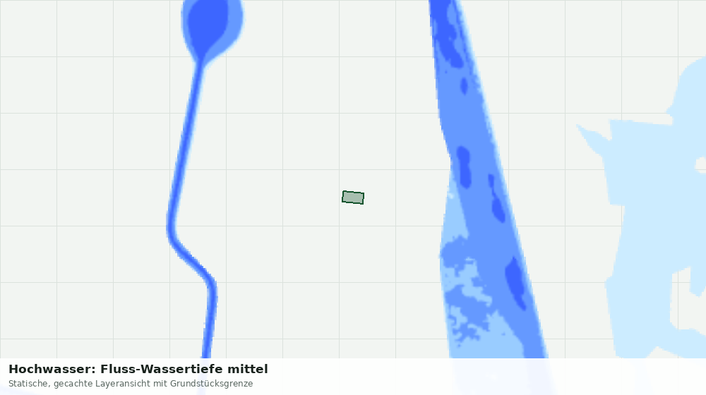 Statische Kartenansicht: Hochwasser: Fluss-Wassertiefe mittel