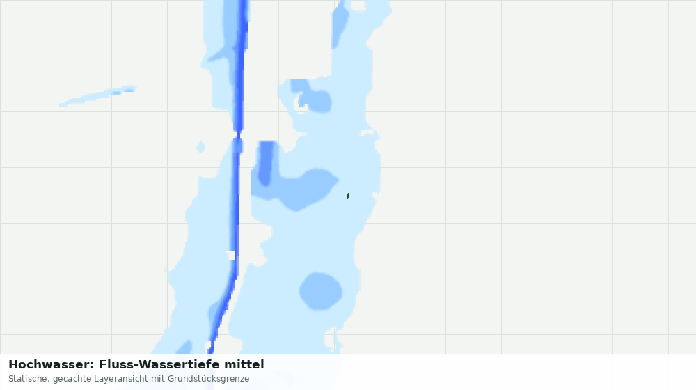 Statische Kartenansicht: Hochwasser: Fluss-Wassertiefe mittel