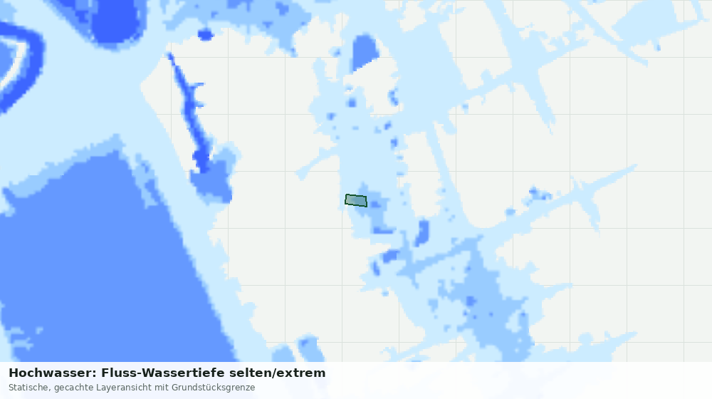 Statische Kartenansicht: Hochwasser: Fluss-Wassertiefe selten/extrem