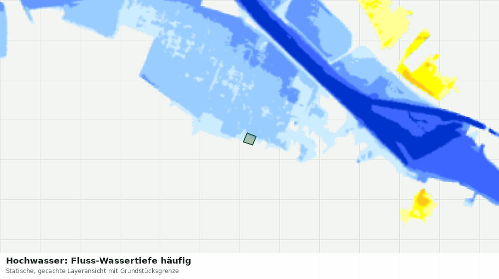 Statische Kartenansicht: Hochwasser: Fluss-Wassertiefe häufig