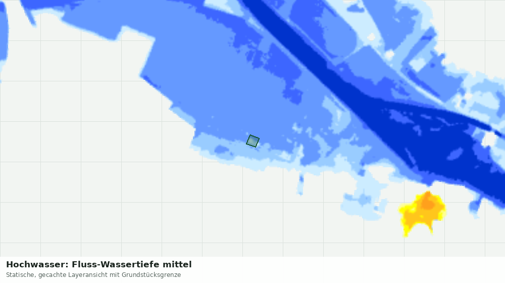 Statische Kartenansicht: Hochwasser: Fluss-Wassertiefe mittel