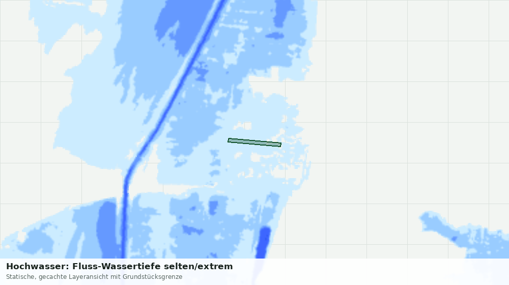 Statische Kartenansicht: Hochwasser: Fluss-Wassertiefe selten/extrem
