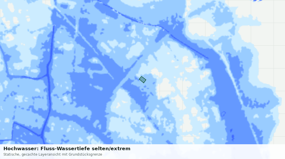 Statische Kartenansicht: Hochwasser: Fluss-Wassertiefe selten/extrem