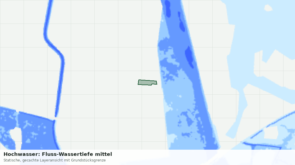 Statische Kartenansicht: Hochwasser: Fluss-Wassertiefe mittel