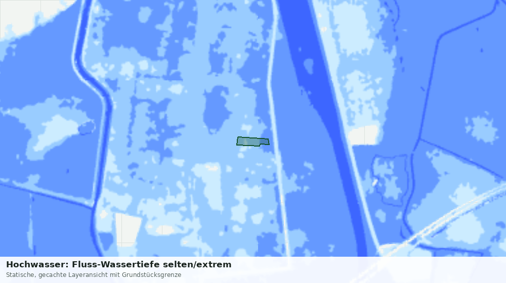 Statische Kartenansicht: Hochwasser: Fluss-Wassertiefe selten/extrem