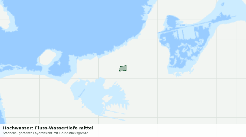 Statische Kartenansicht: Hochwasser: Fluss-Wassertiefe mittel