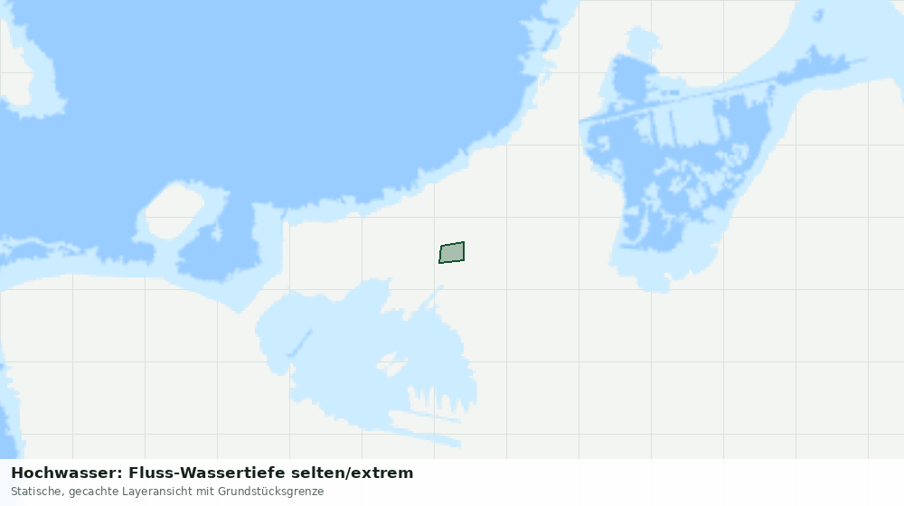 Statische Kartenansicht: Hochwasser: Fluss-Wassertiefe selten/extrem