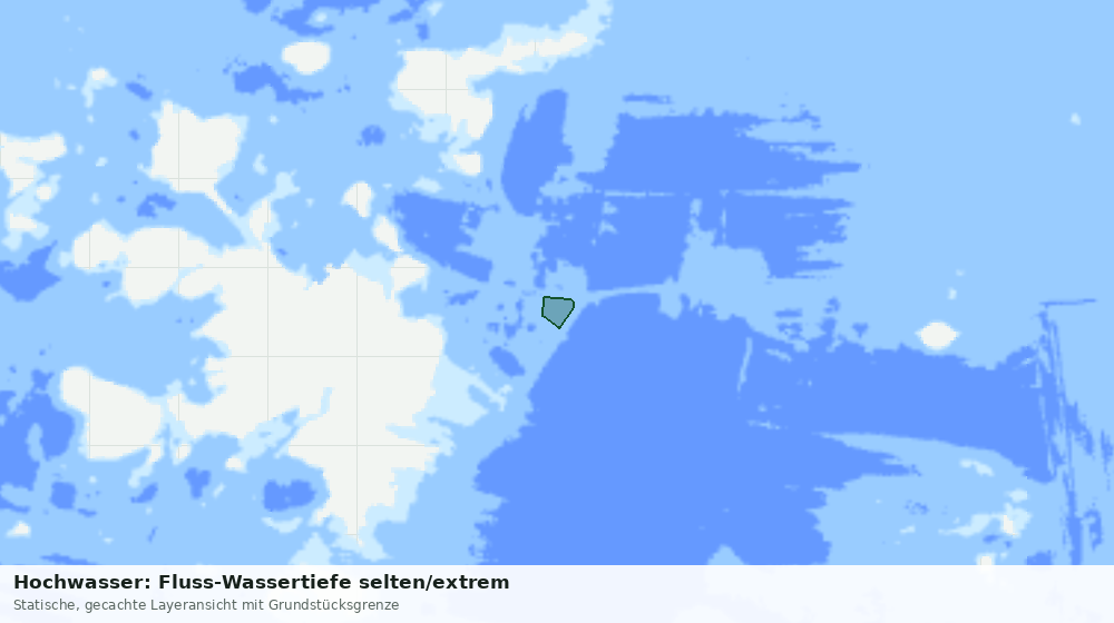 Statische Kartenansicht: Hochwasser: Fluss-Wassertiefe selten/extrem