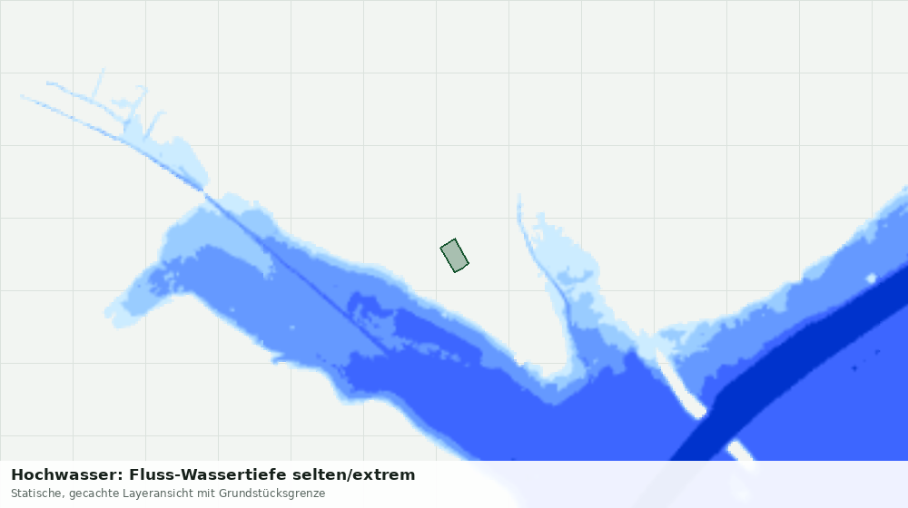 Statische Kartenansicht: Hochwasser: Fluss-Wassertiefe selten/extrem