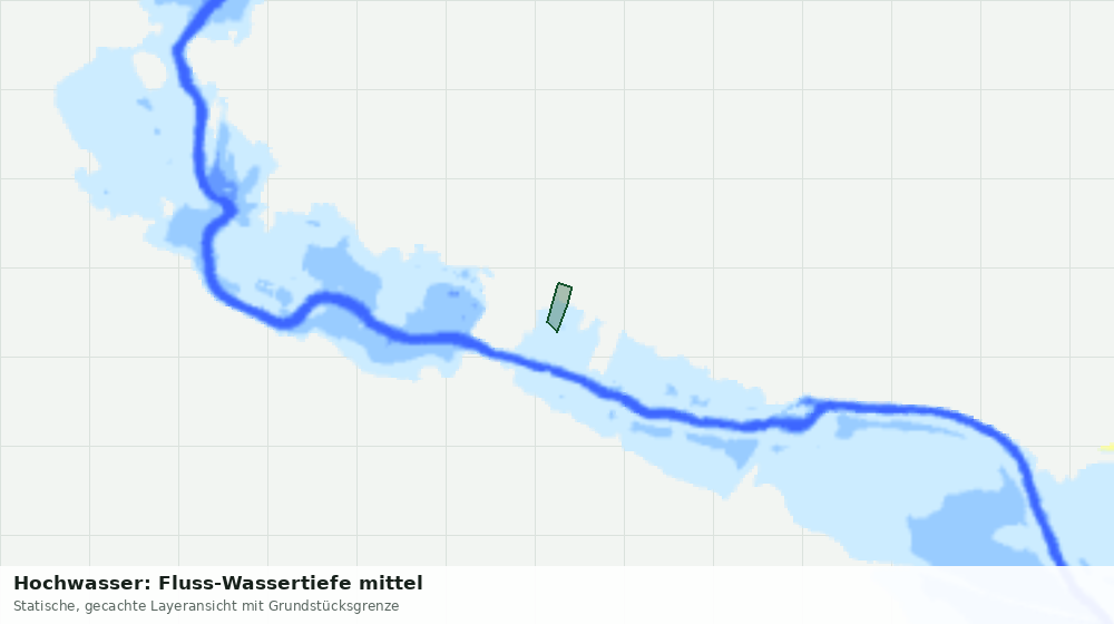 Statische Kartenansicht: Hochwasser: Fluss-Wassertiefe mittel