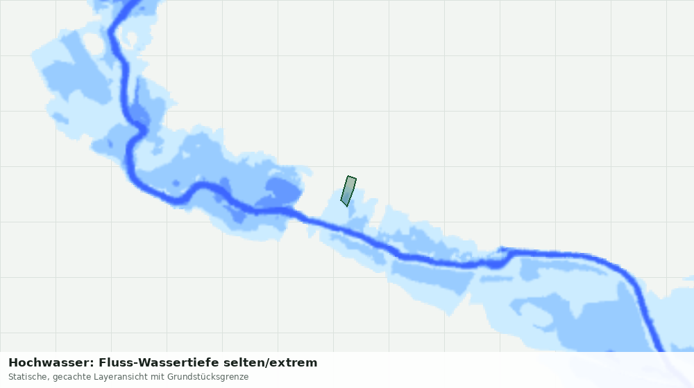 Statische Kartenansicht: Hochwasser: Fluss-Wassertiefe selten/extrem
