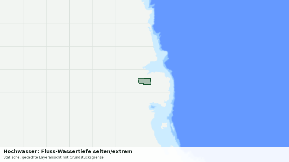Statische Kartenansicht: Hochwasser: Fluss-Wassertiefe selten/extrem