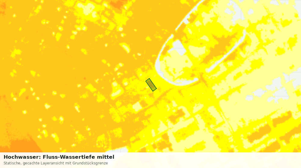 Statische Kartenansicht: Hochwasser: Fluss-Wassertiefe mittel