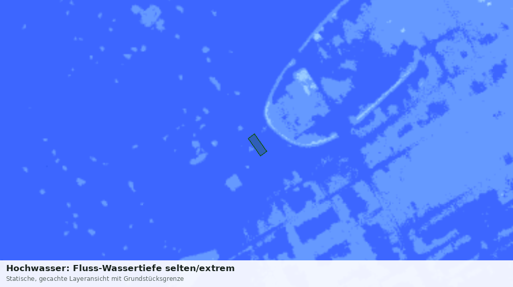 Statische Kartenansicht: Hochwasser: Fluss-Wassertiefe selten/extrem