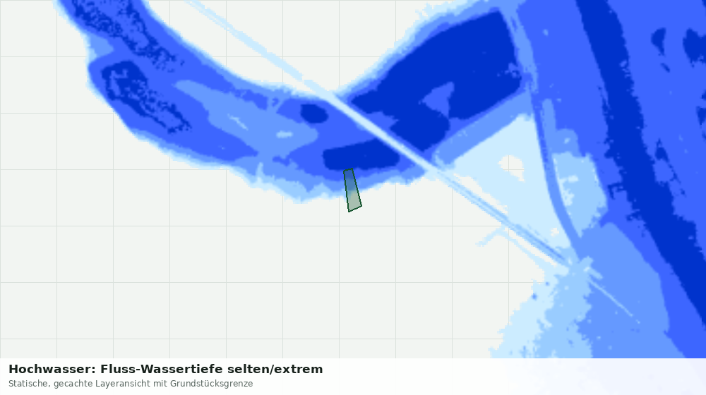 Statische Kartenansicht: Hochwasser: Fluss-Wassertiefe selten/extrem