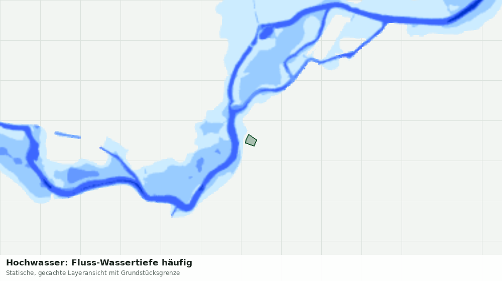 Statische Kartenansicht: Hochwasser: Fluss-Wassertiefe häufig
