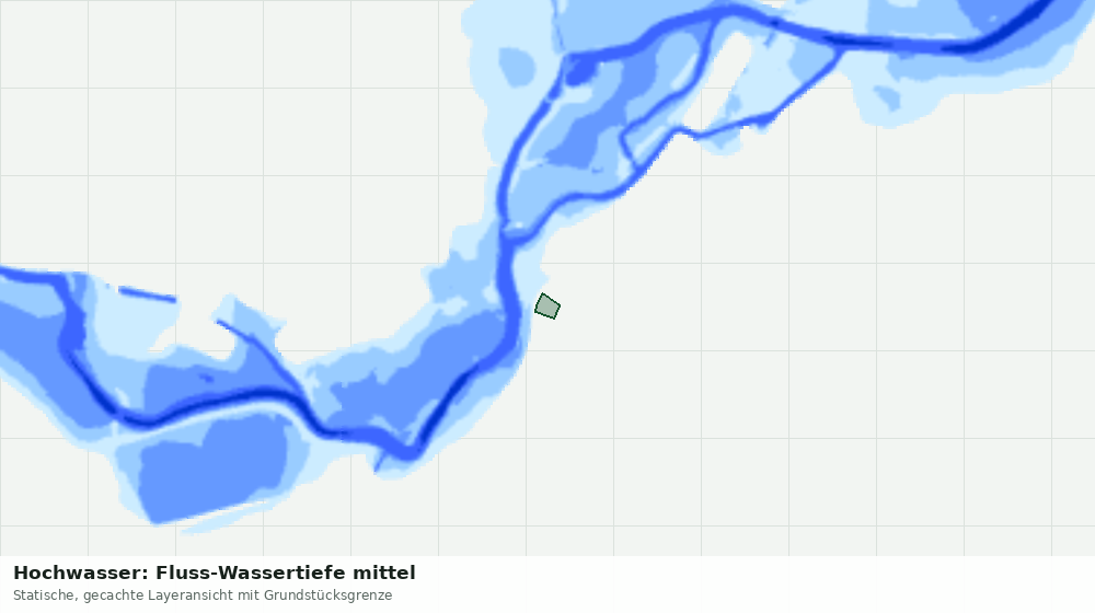 Statische Kartenansicht: Hochwasser: Fluss-Wassertiefe mittel