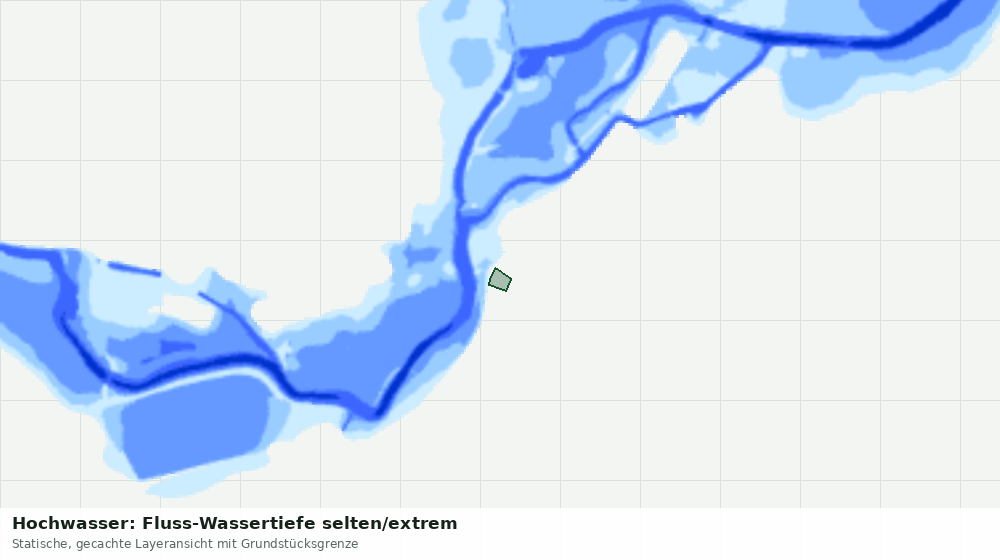 Statische Kartenansicht: Hochwasser: Fluss-Wassertiefe selten/extrem