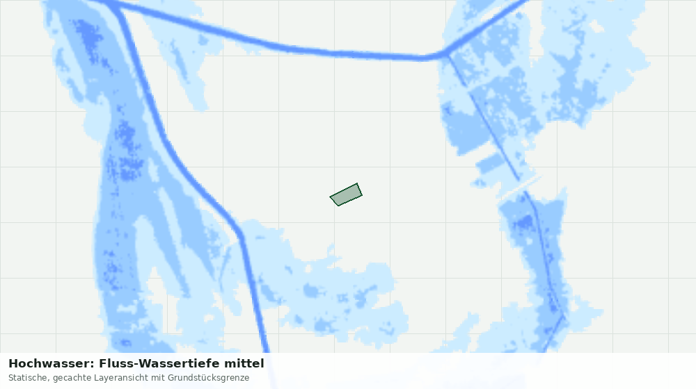 Statische Kartenansicht: Hochwasser: Fluss-Wassertiefe mittel