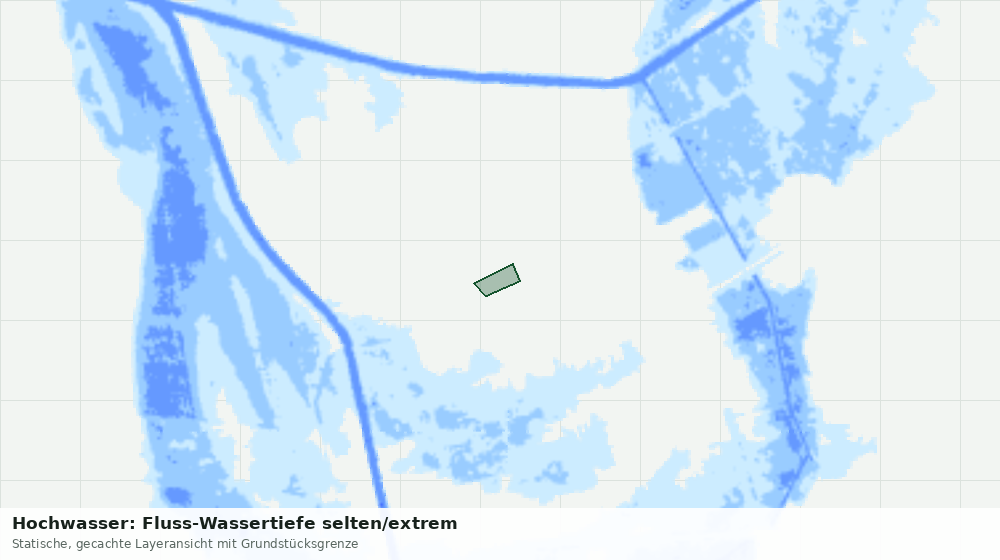 Statische Kartenansicht: Hochwasser: Fluss-Wassertiefe selten/extrem