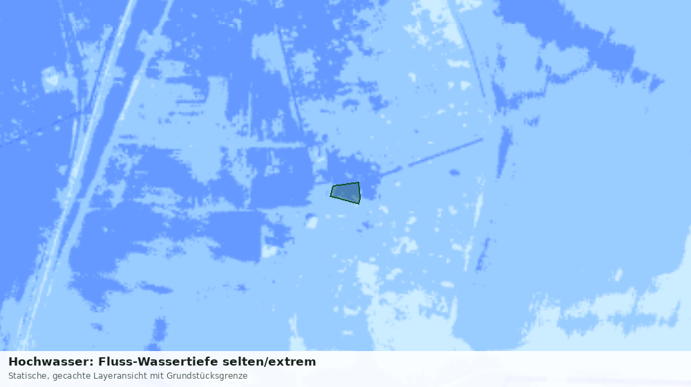 Statische Kartenansicht: Hochwasser: Fluss-Wassertiefe selten/extrem