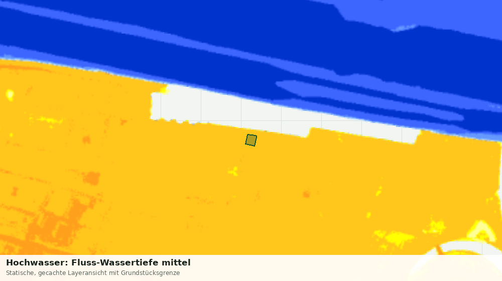 Statische Kartenansicht: Hochwasser: Fluss-Wassertiefe mittel
