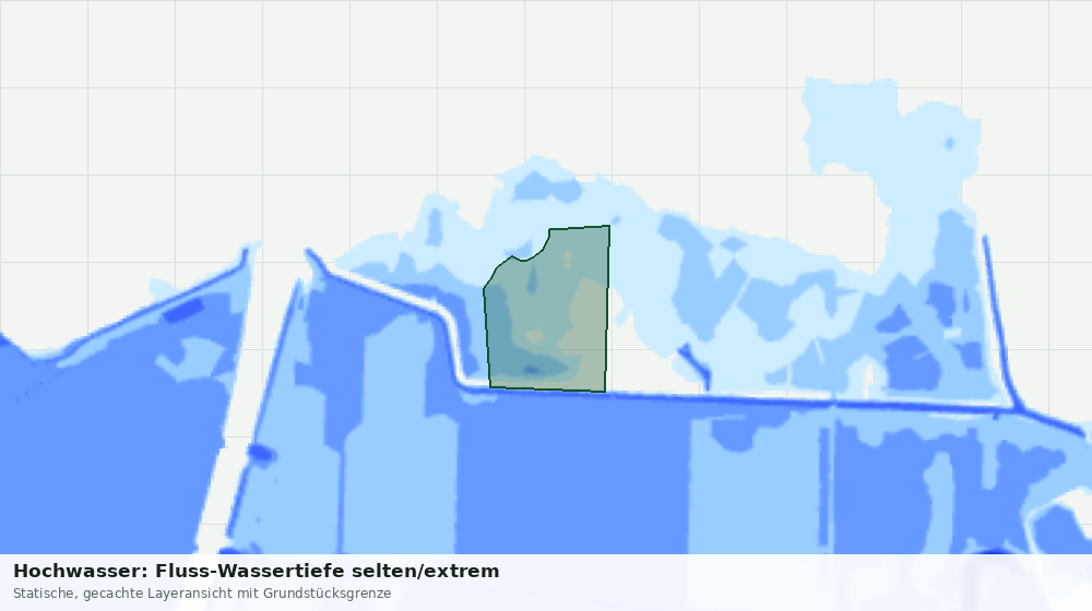 Statische Kartenansicht: Hochwasser: Fluss-Wassertiefe selten/extrem