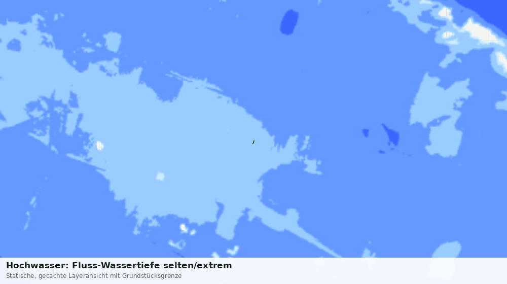 Statische Kartenansicht: Hochwasser: Fluss-Wassertiefe selten/extrem