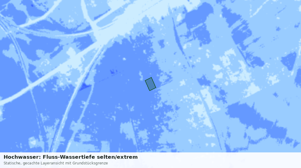 Statische Kartenansicht: Hochwasser: Fluss-Wassertiefe selten/extrem
