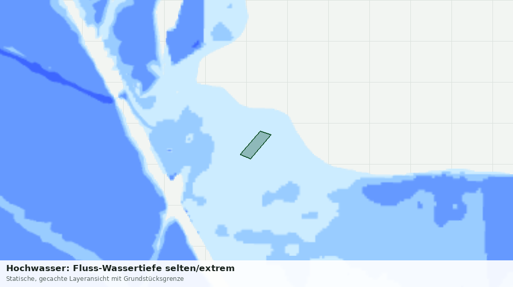 Statische Kartenansicht: Hochwasser: Fluss-Wassertiefe selten/extrem