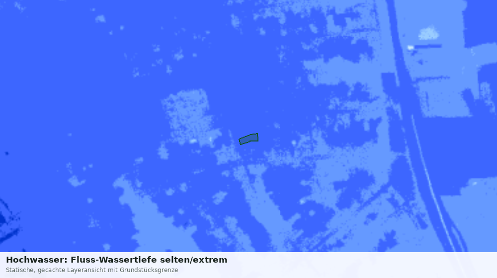 Statische Kartenansicht: Hochwasser: Fluss-Wassertiefe selten/extrem
