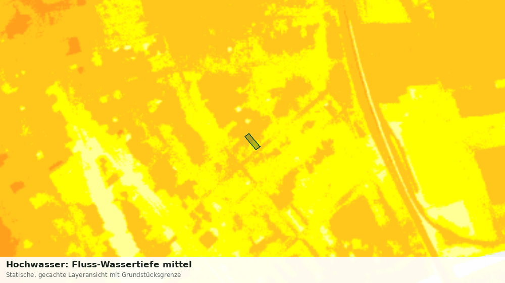 Statische Kartenansicht: Hochwasser: Fluss-Wassertiefe mittel