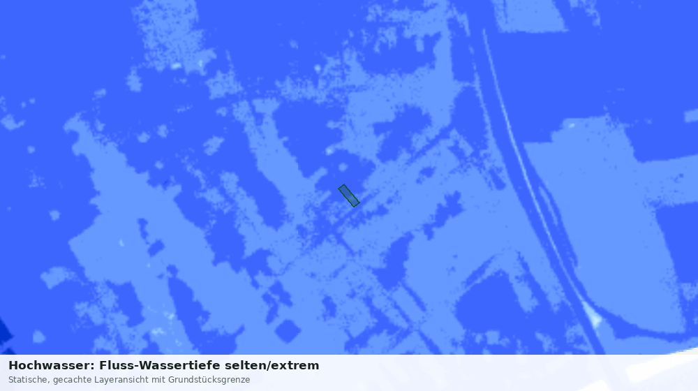 Statische Kartenansicht: Hochwasser: Fluss-Wassertiefe selten/extrem