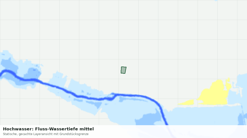 Statische Kartenansicht: Hochwasser: Fluss-Wassertiefe mittel