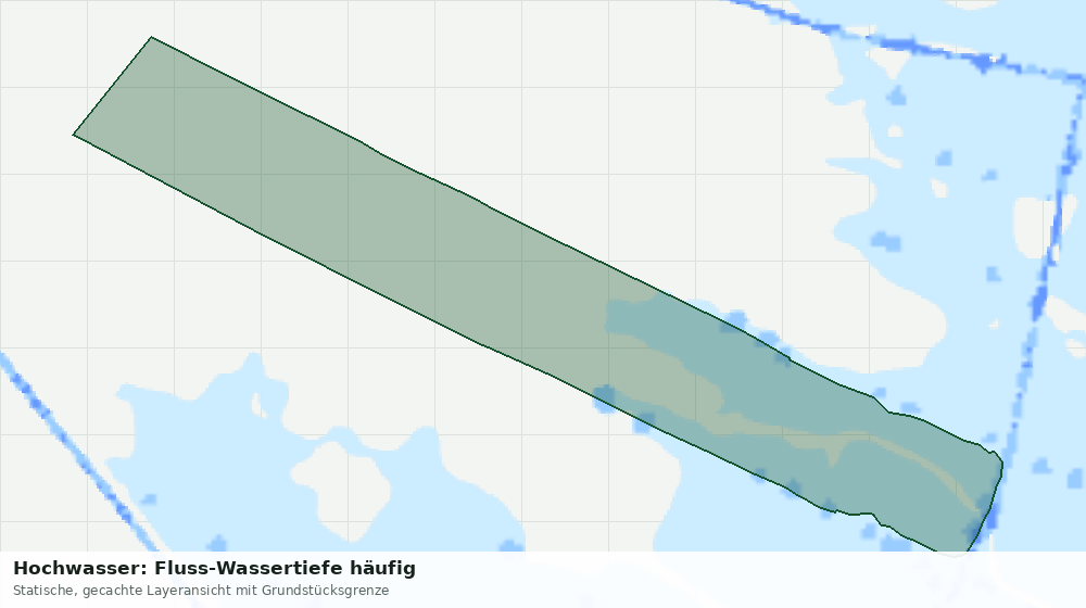 Statische Kartenansicht: Hochwasser: Fluss-Wassertiefe häufig
