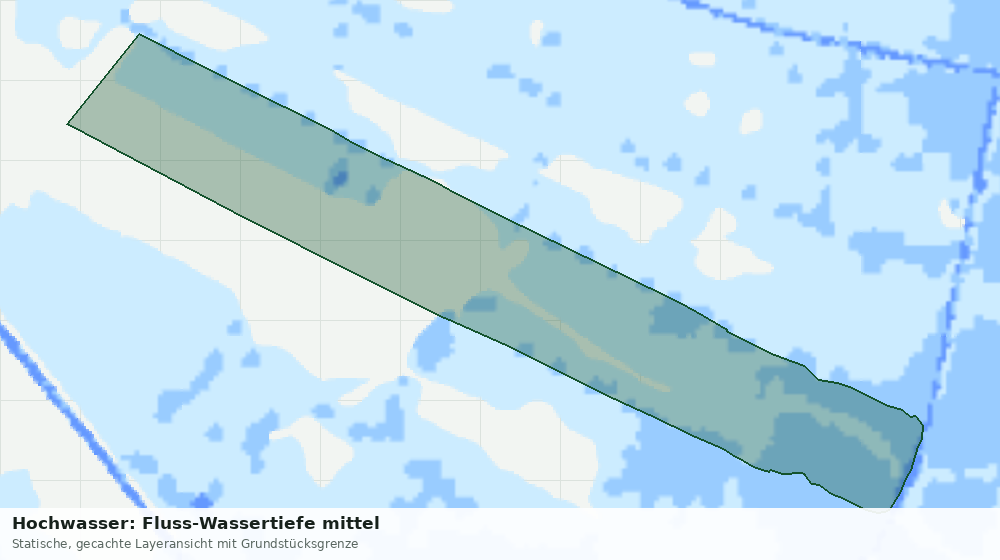 Statische Kartenansicht: Hochwasser: Fluss-Wassertiefe mittel