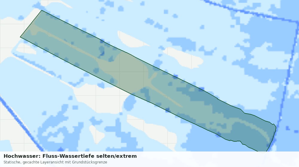 Statische Kartenansicht: Hochwasser: Fluss-Wassertiefe selten/extrem