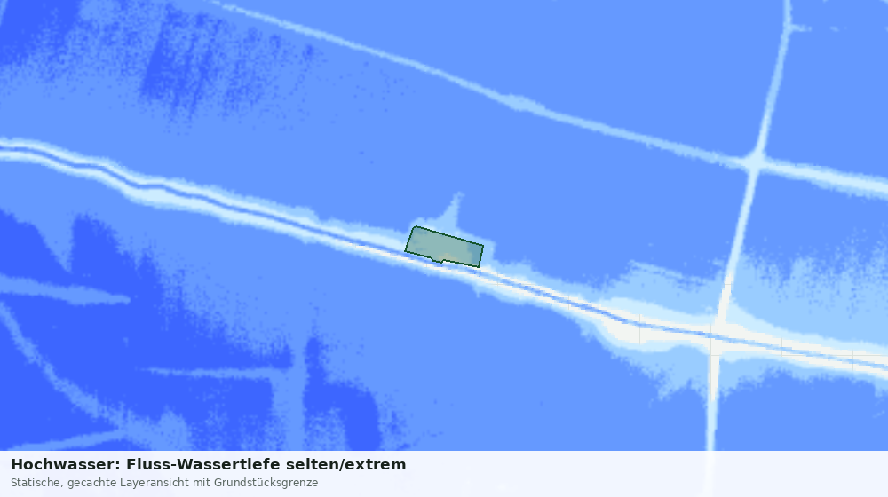 Statische Kartenansicht: Hochwasser: Fluss-Wassertiefe selten/extrem
