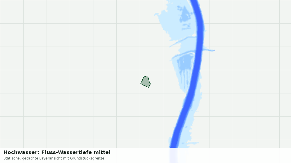 Statische Kartenansicht: Hochwasser: Fluss-Wassertiefe mittel