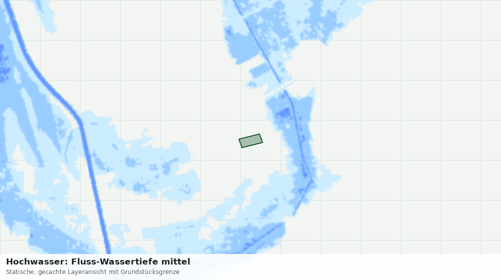 Statische Kartenansicht: Hochwasser: Fluss-Wassertiefe mittel