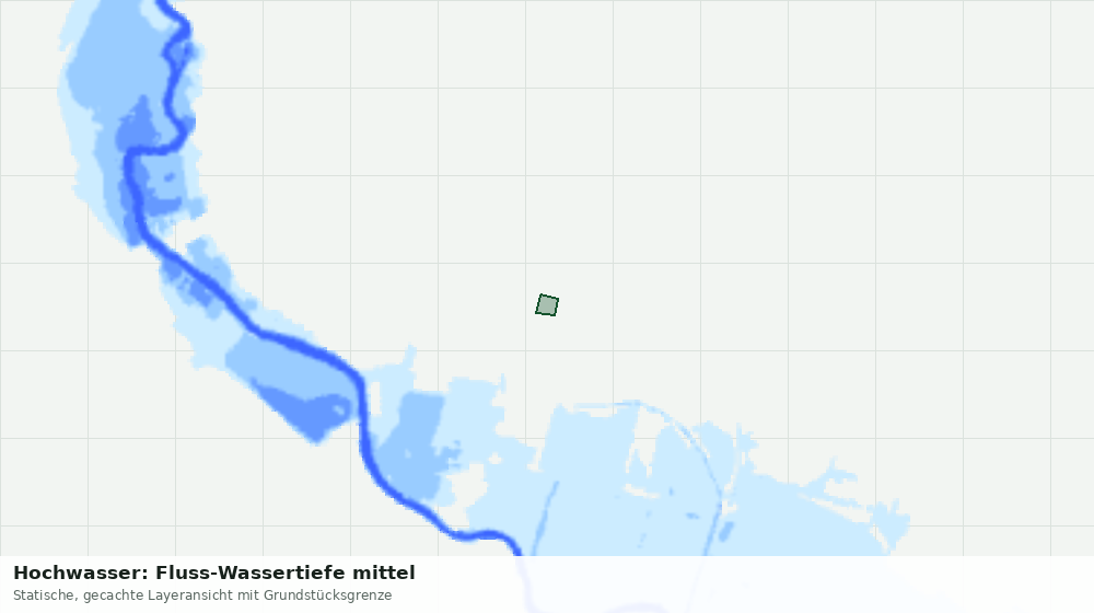 Statische Kartenansicht: Hochwasser: Fluss-Wassertiefe mittel