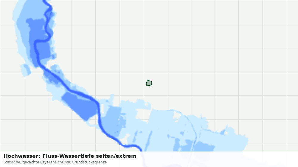 Statische Kartenansicht: Hochwasser: Fluss-Wassertiefe selten/extrem