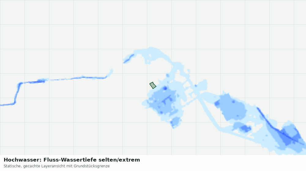 Statische Kartenansicht: Hochwasser: Fluss-Wassertiefe selten/extrem