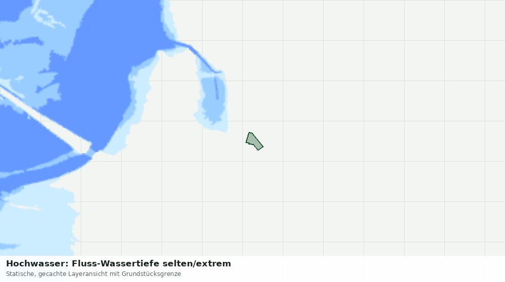 Statische Kartenansicht: Hochwasser: Fluss-Wassertiefe selten/extrem